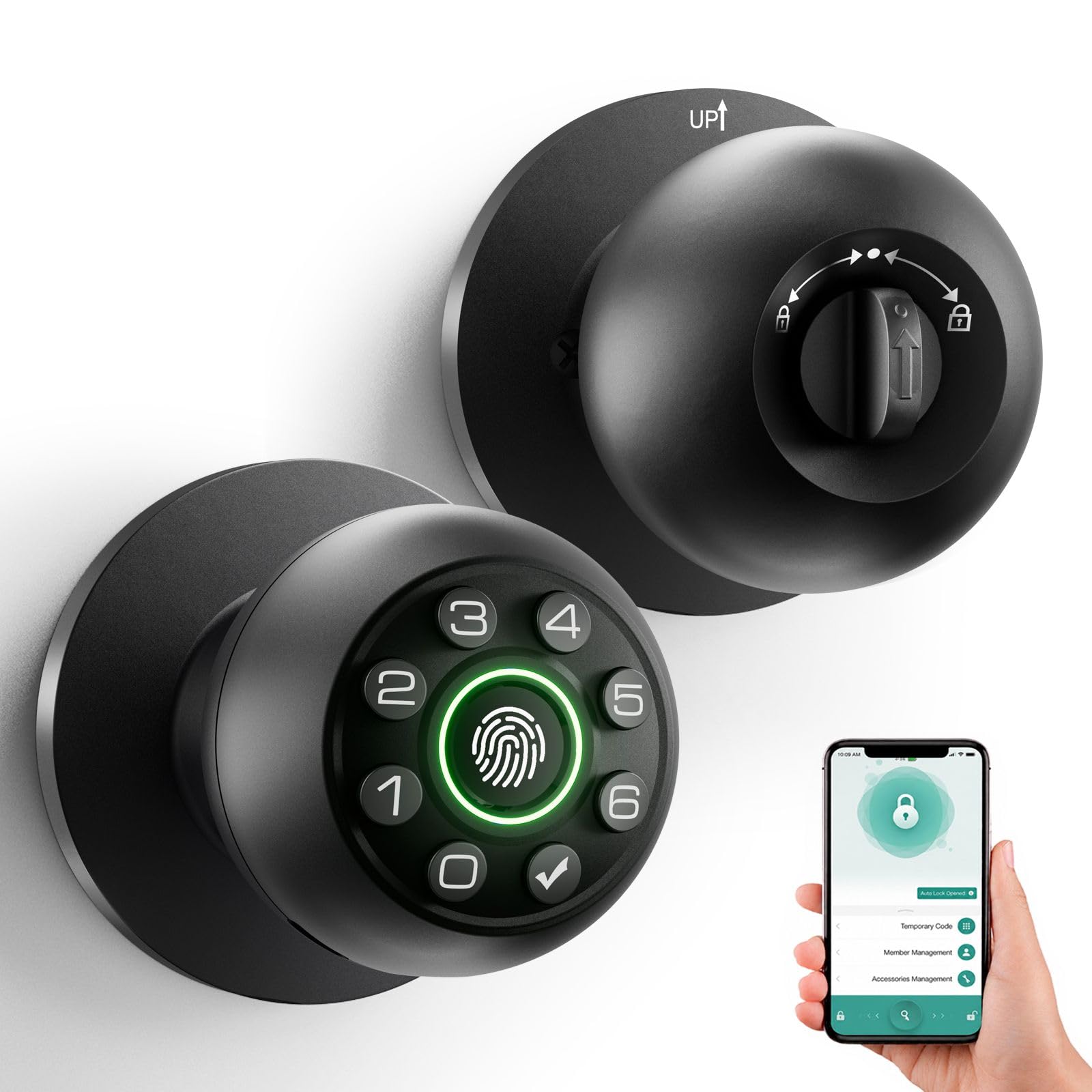 Photo 1 of FDFDTO Fingerprint Door Lock - Keyless Entry Smart Knob