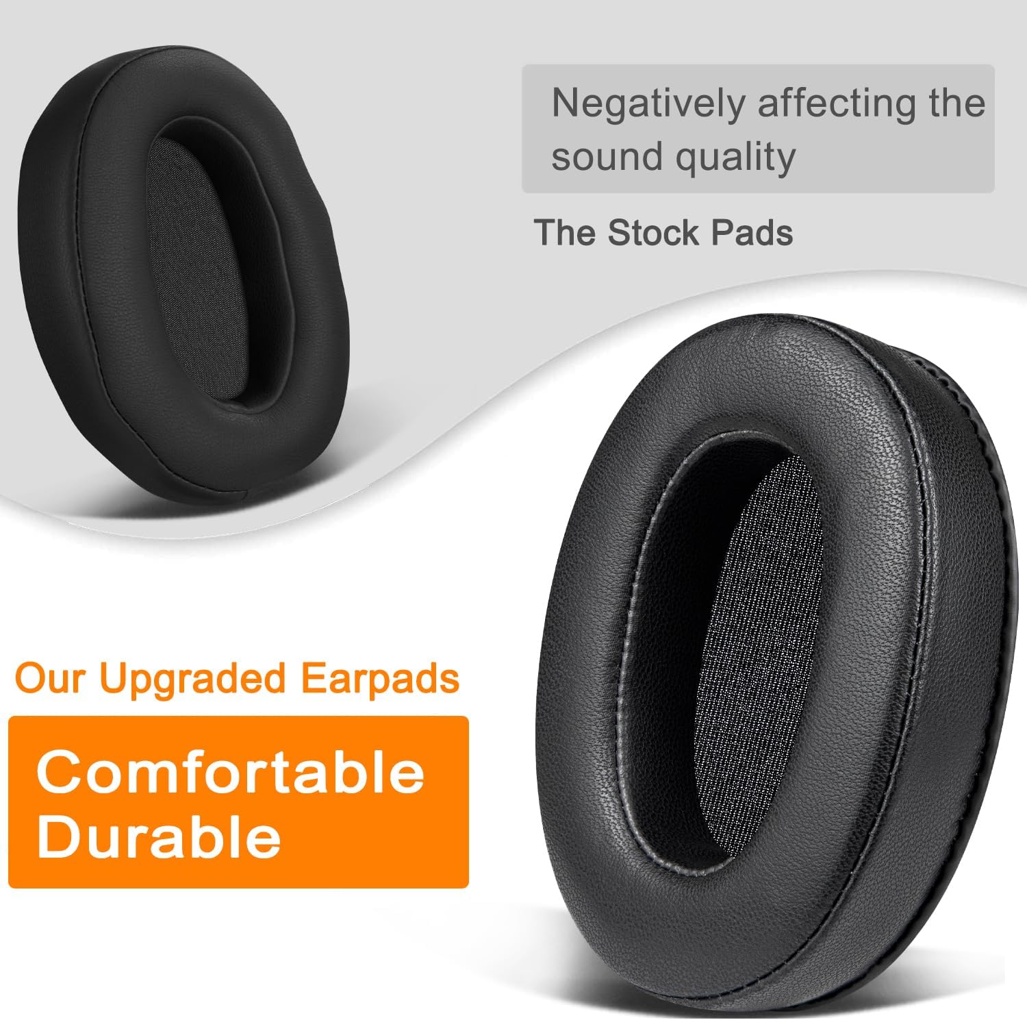 SOULWIT Lambskin Earpads for Sony WH-XB900N/WH-CH710N/WH-CH720N/WH-RF400/MDR-RF895RK Headphones, Ear Pads Cushions with High Density Foam - Black - Image 5