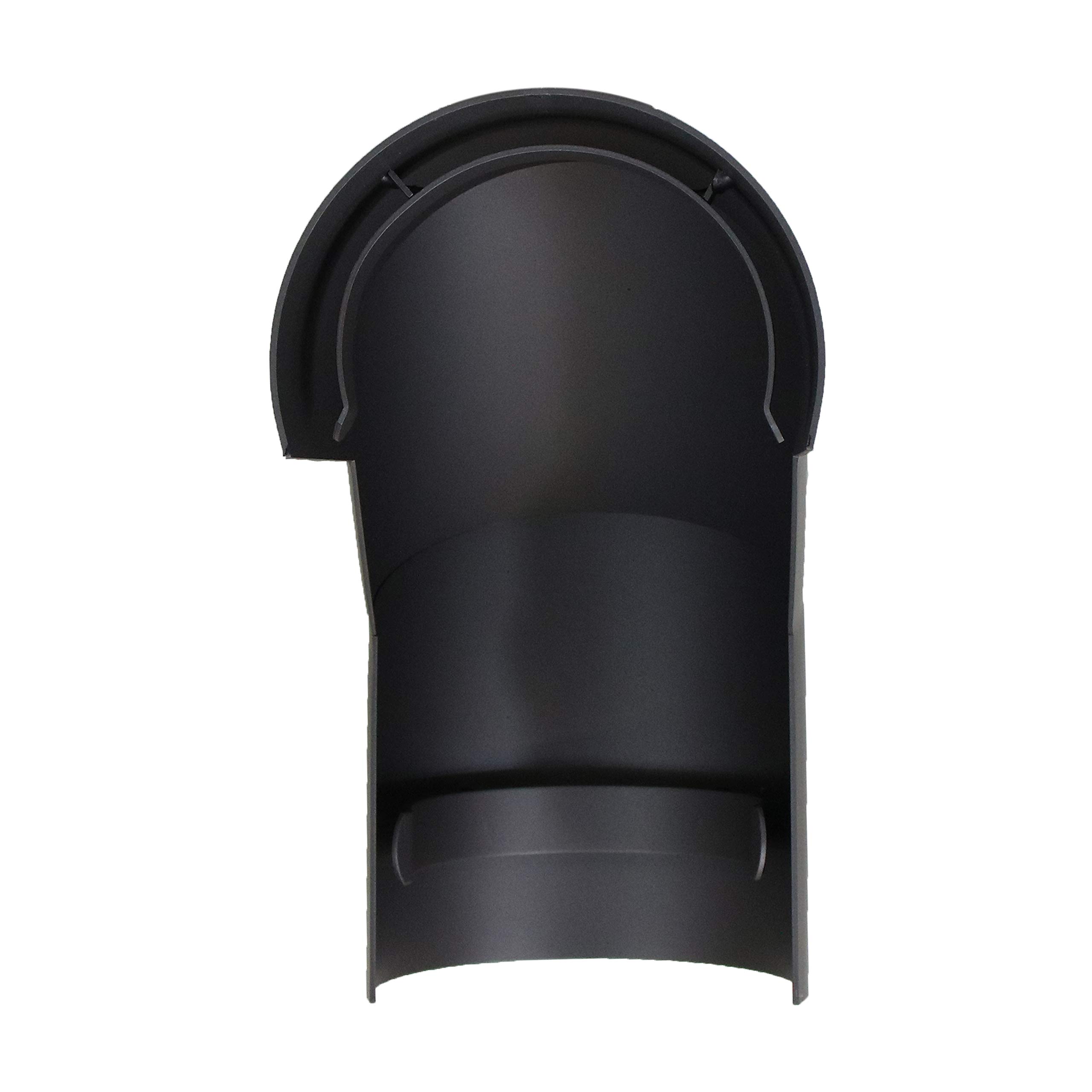 LANZZAS Ofenrohr Thermoschutz/Hitzeschild Bogen 90° oberhalb - im Durchmesser Ø 150 mm - Farbe: gussgrau - Rauchrohr Hitzeschutz