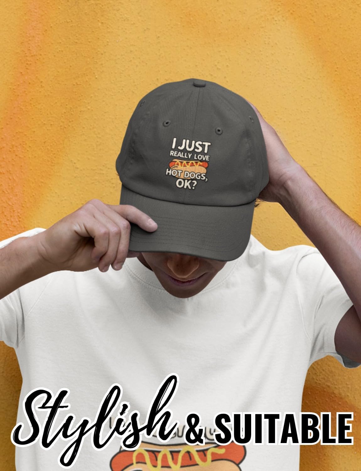 InnoBeta Funny Hotdogs Gifts Cap for Men, Women, Adjustable Embroidered Hat Gifts for Birthday, Christmas - Image 6