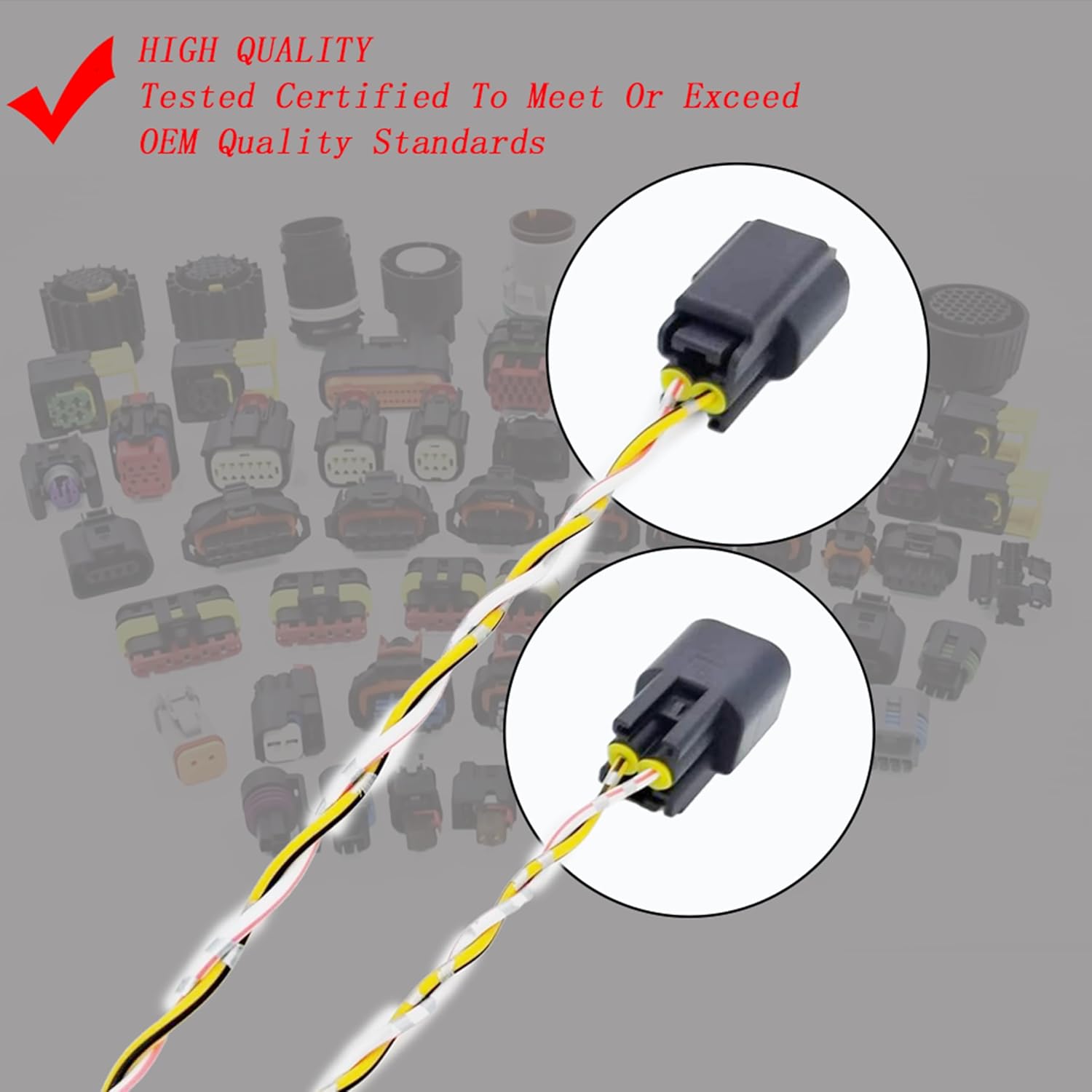 911-222 Vapor Canister Purge Valve Connector Harness Plug 2009-2019 Replacement For Ford, Mazda, Lincoln, Mercury - Edge, Explorer, Escape, F150, F250,F350,Focus, Fusion, Mustang, Taurus, MKX