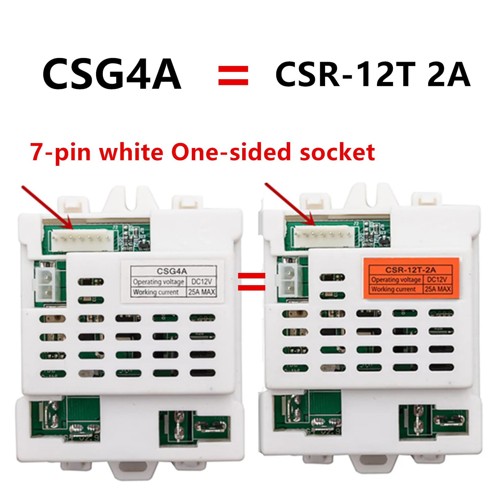 weelye CSG4A (CSR-12T-2A) 12V Children's Power Riding Car 2.4G Bluetooth Remote Control and Receiver Kit Controller Control Box Accessories Children's Electric Riding Car Replacement Parts