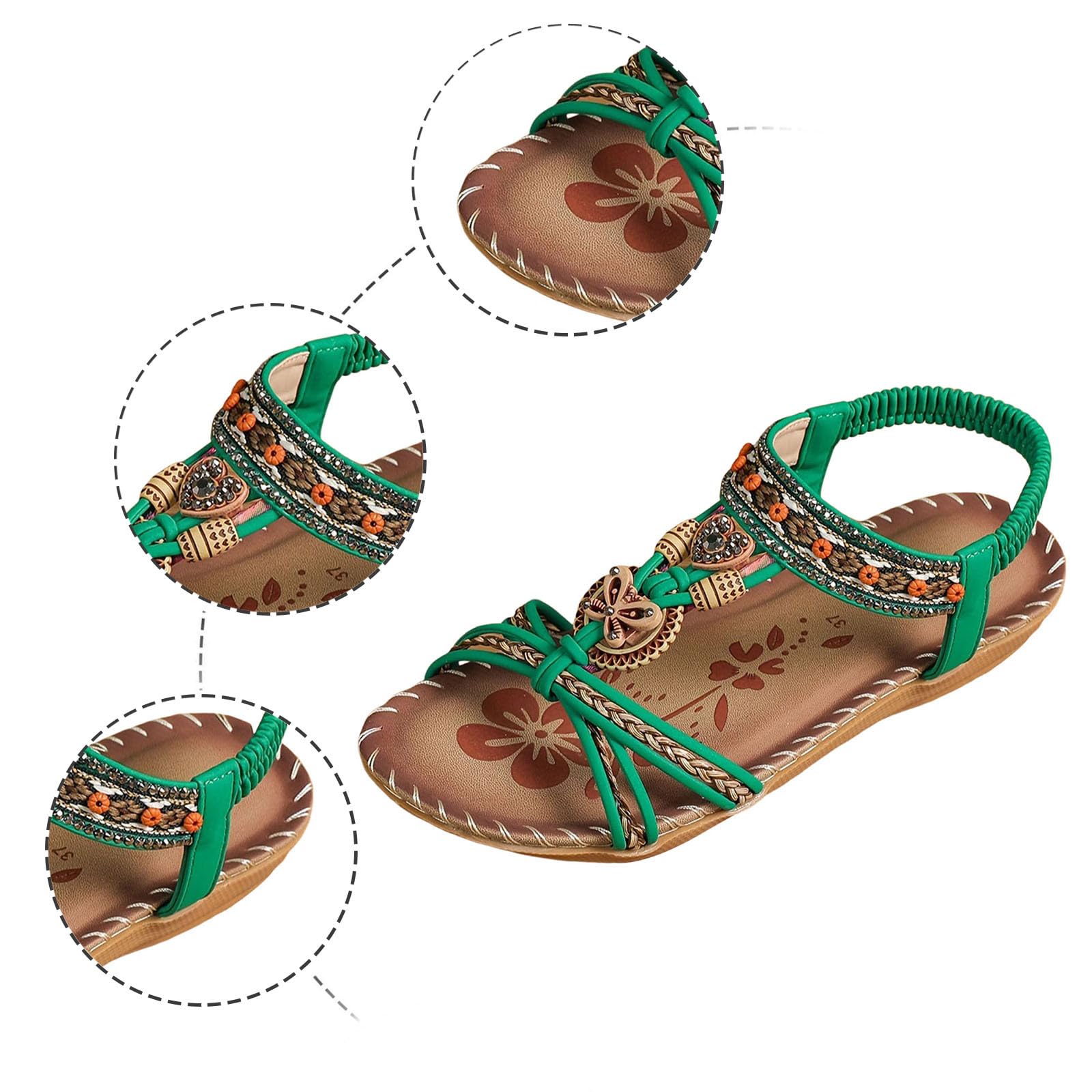 Générique Sandale Femme Ete Chaussure De Plage Pantoufle Extérieures Intérieures Taille 36-41 Eu Basket Sans Lacet Sabot Veau Sandales Plateforme Tongs Et Claquettes Piscine