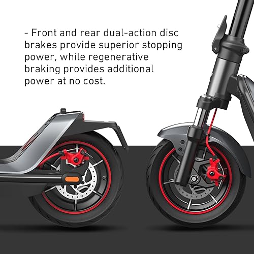 Miniatura 6 de NIU K100PK300PK300X Electric Scooter Adult - E Scooter with Suspension, 600-1000W Peak Power, 18-37.3 Miles Max Range, Top Speed 17.4-23.6MPH,