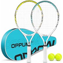 2-Pack Kids Tennis Racket Set, 16 21 23 25 Inch Junior Racquets for Boys Girls, Lightweight Aluminum Starter Kit with Shoulder Bag and 2 Balls
