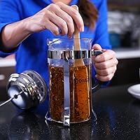 Vista 7 de Cafetera de prensa francesa, 34 onzas, 8 tazas, cuchara de clip y 2 filtros adicionales incluidos Divlor