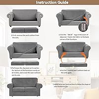 Vista 66 de WEERRW Fundas de terciopelo para sofá de 2 cojines, fundas de sofá de felpa de terciopelo de lujo de alta elasticidad, con parte inferior elástica