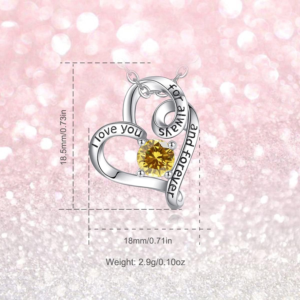 AEONSLOVE Birthstone Necklaces For Mom, 925 Sterling Silver Love Heart Birthstone Pendant Necklace For Women, December Birthstone Jewelry For Girls, Blue Birthstone Necklace Gifts: Clothing, Shoes & Jewelry