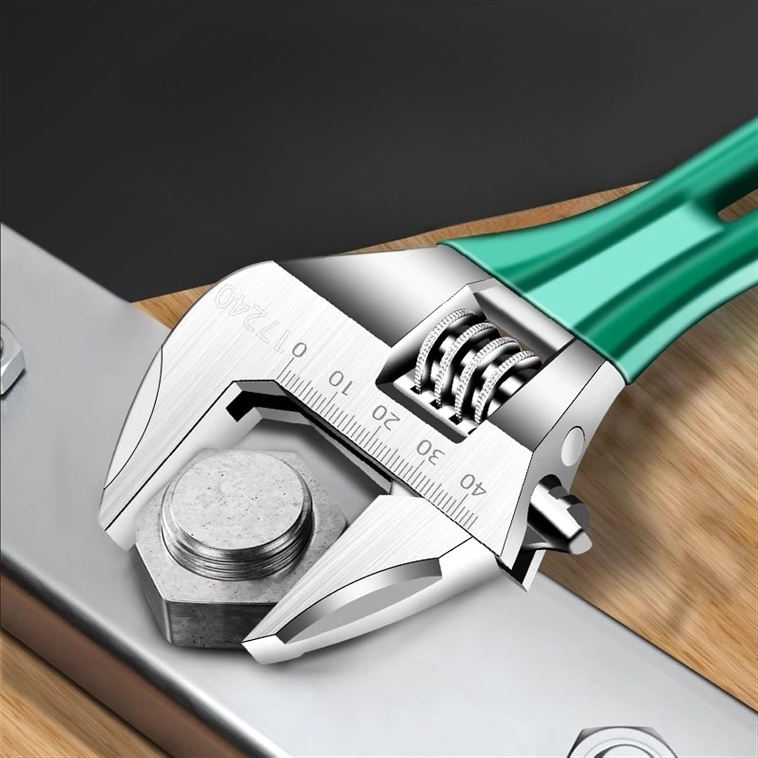 6/8 Inch Adjustable Wrench Mini Monkey Short Handle Spanner Material Scale Rubber Wrapped Key(6 inch-B)