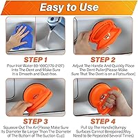 Vista 3 de Extractor de abolladuras, paquete de 3 herramientas de eliminación de abolladuras, kit de eliminación de abolladuras para automóvil, extractor