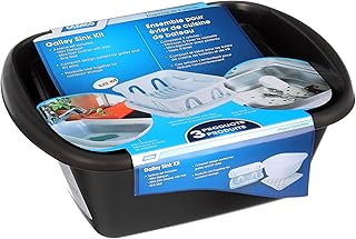 43518 Black Sink Kit with Dish Drainer, Dish Pan and Sink Mat