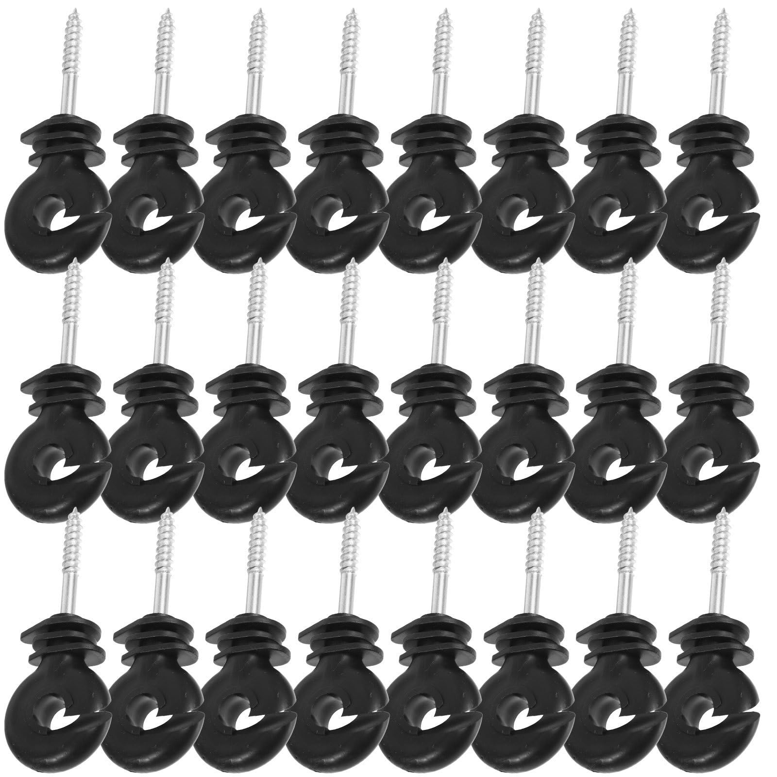 Tornillos aisladores para cercas eléctricas Ciieeo de hierro y plástico, pack de 100 unidades
