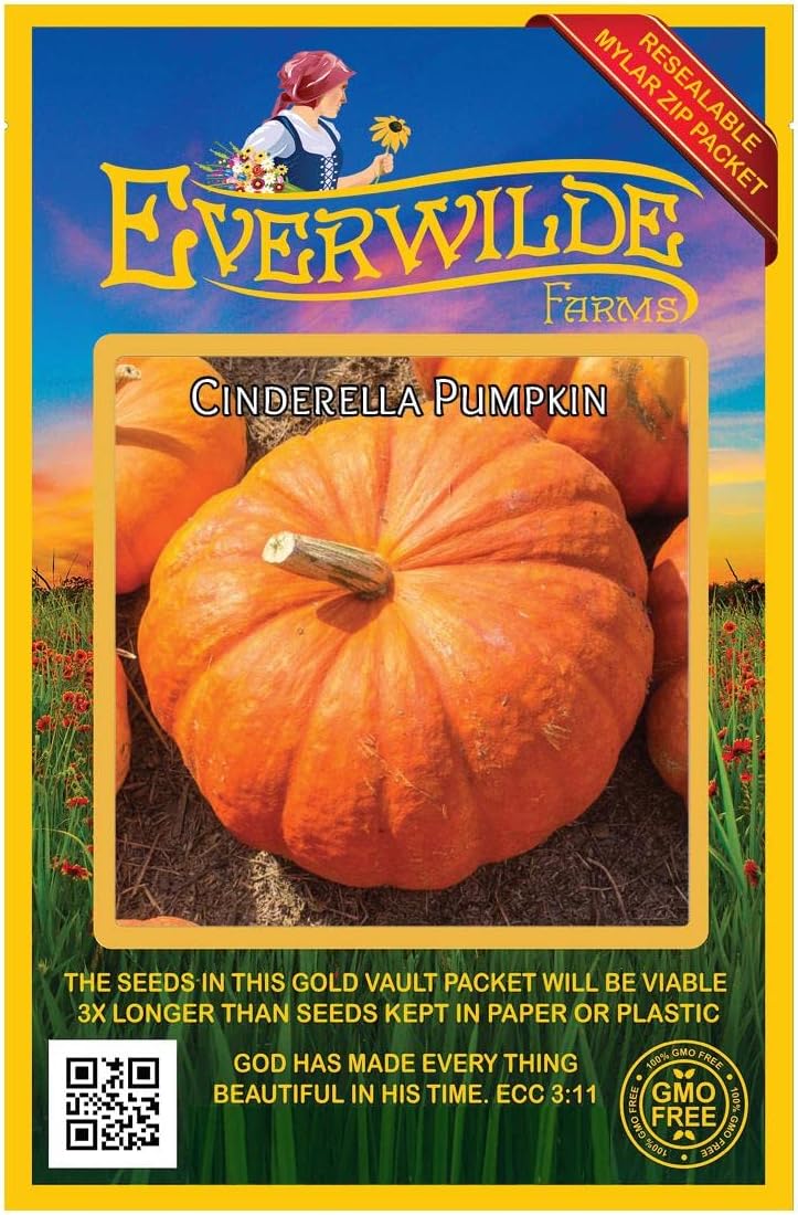 Everwilde Farms - 1 Lb Cinderella Pumpkin Seeds - Gold Vault