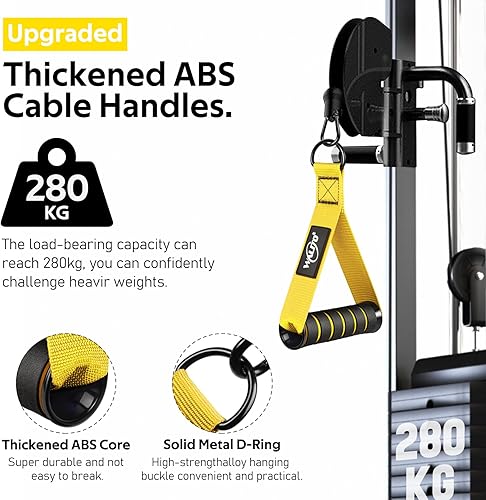 Miniatura 3 de WALITO Asas de ejercicio, accesorios de máquina de cable de repuesto para equipos de gimnasio en casa, sistema de poleas, pilates, bandas de