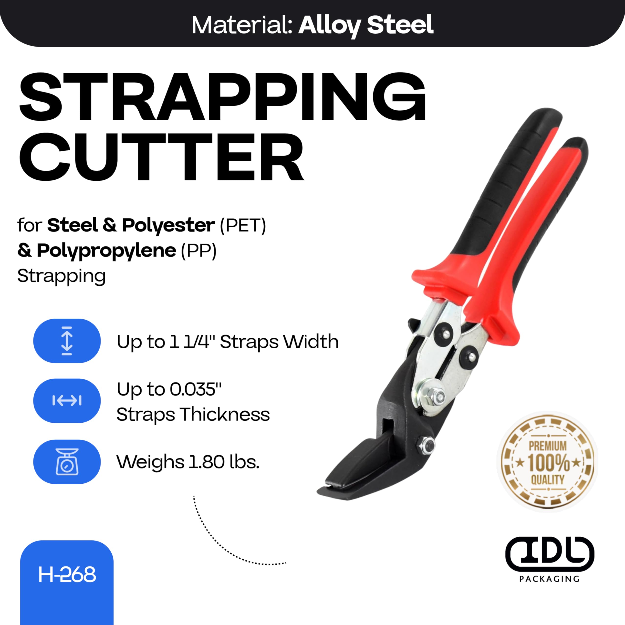 IDL Emballage H-268 Cutter avec fonction de sécurité