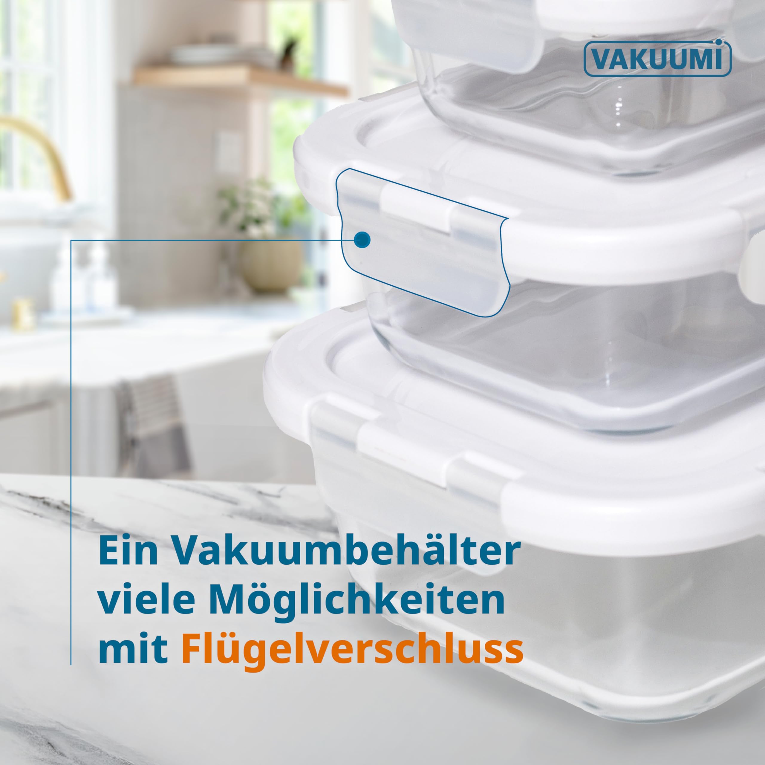 Vakuumbehälter mit Pumpe – 6-teiliges Set aus Glas mit wiederaufladbarer Vakuumpumpe – BPA frei, spülmaschinenfest, hitzebeständig & gefriergeeignet inkl. Thermo Lunchbox Tasche