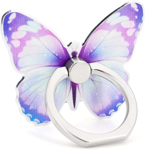 Soporte de anillo de mariposa para teléfono celular, soporte de agarre para anillo de dedo, rotación de 360, soporte universal compatible con todos