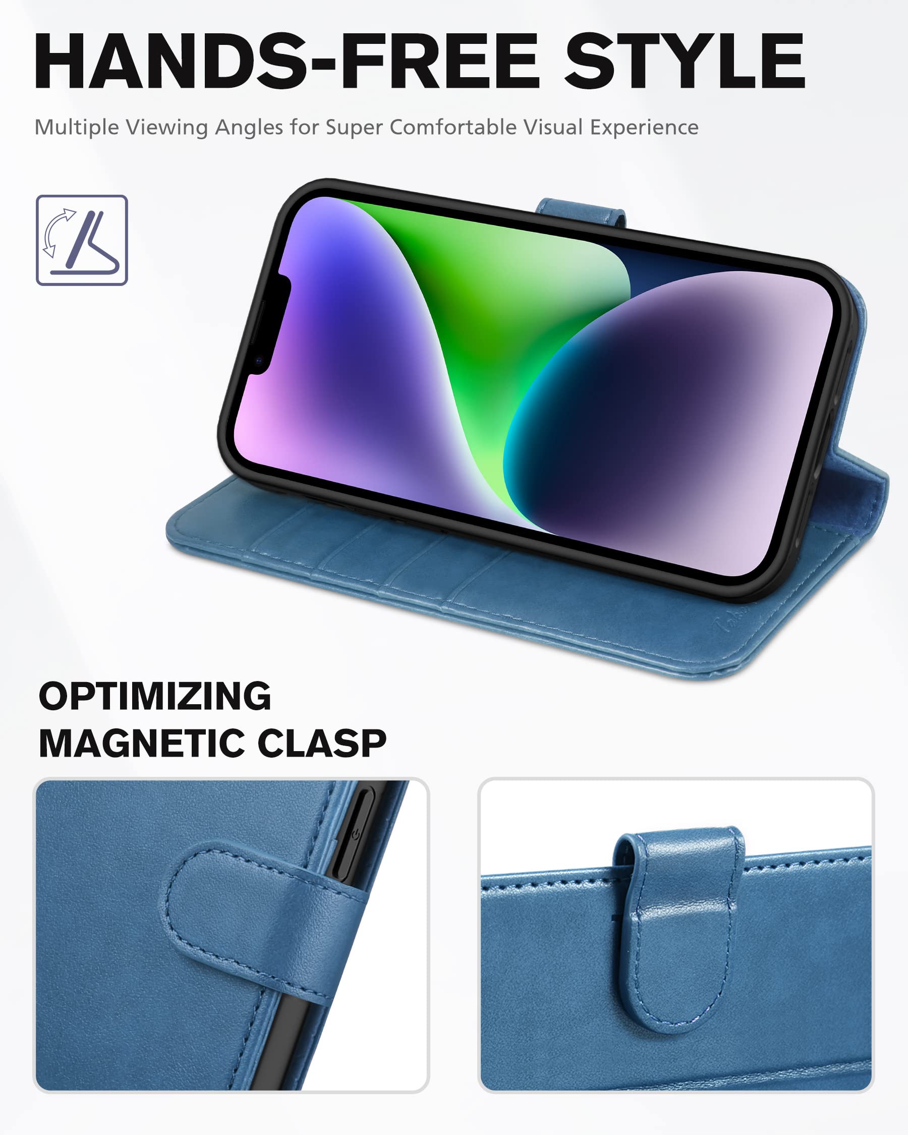 TUCCH Wallet Case for iPhone 14 (6.1") 2022 5G - Image 4