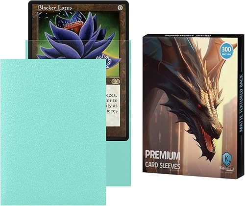 Miniatura 9 de Fundas para tarjetas MTG negras de 300 unidades, con textura mate, fundas para tarjetas de tamaño estándar para MTG, tarjetas de béisbol, tarjetas