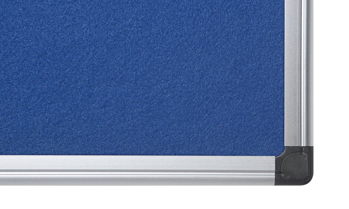 Bi-Office Maya Pinnwand Mit Aluminiumrahmen - 200 x 120 cm - Blaue Filzoberfläche, Filztafel Zum Gebrauch Mit Pinnnadeln