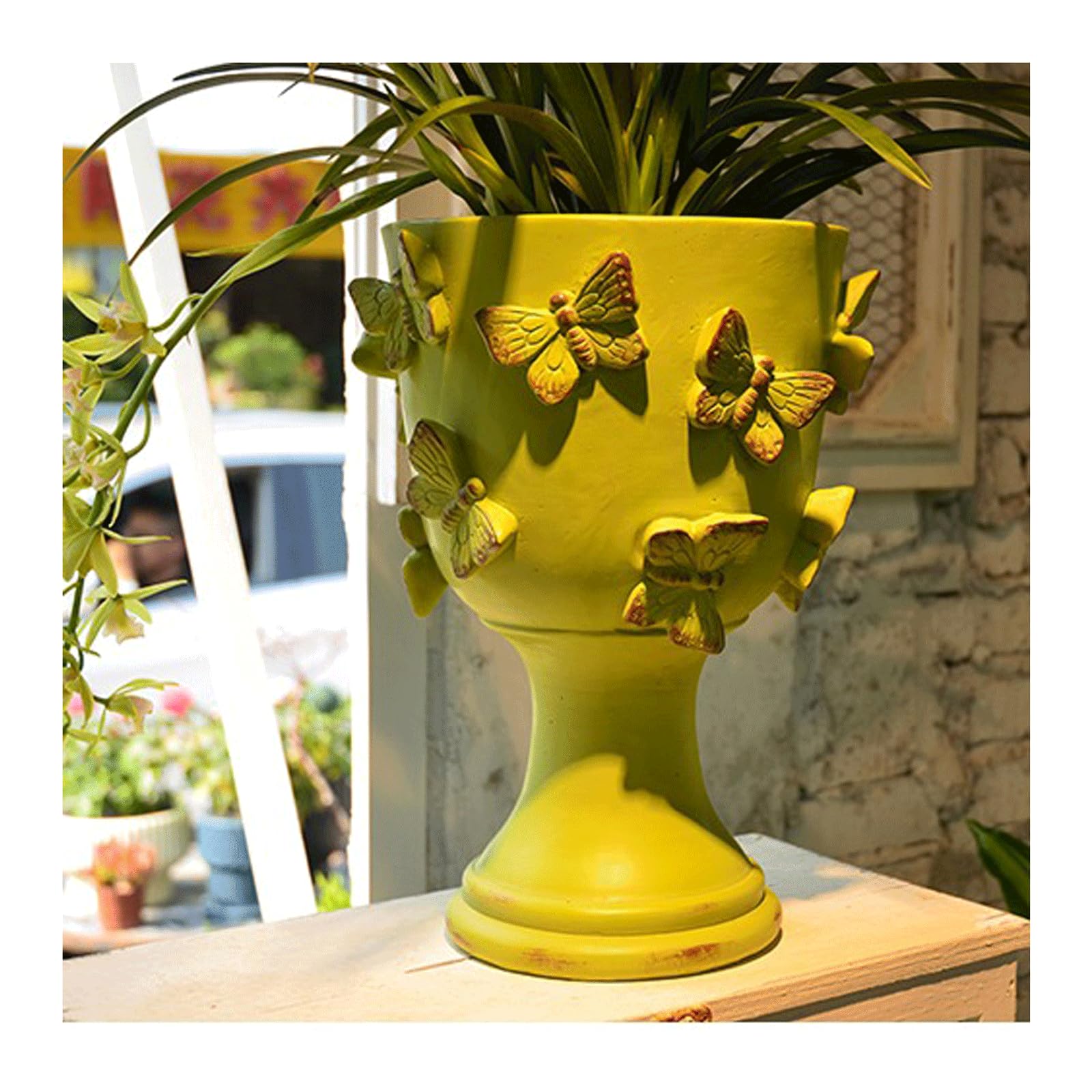 Pots de fleurs en résine légers pour étagère et chambre à coucher