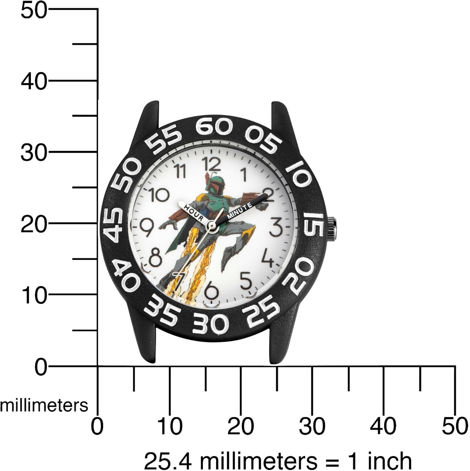 STAR WARS Kids' Plastic Time Teacher Watch, Analog Quartz Nylon Strap Watch
