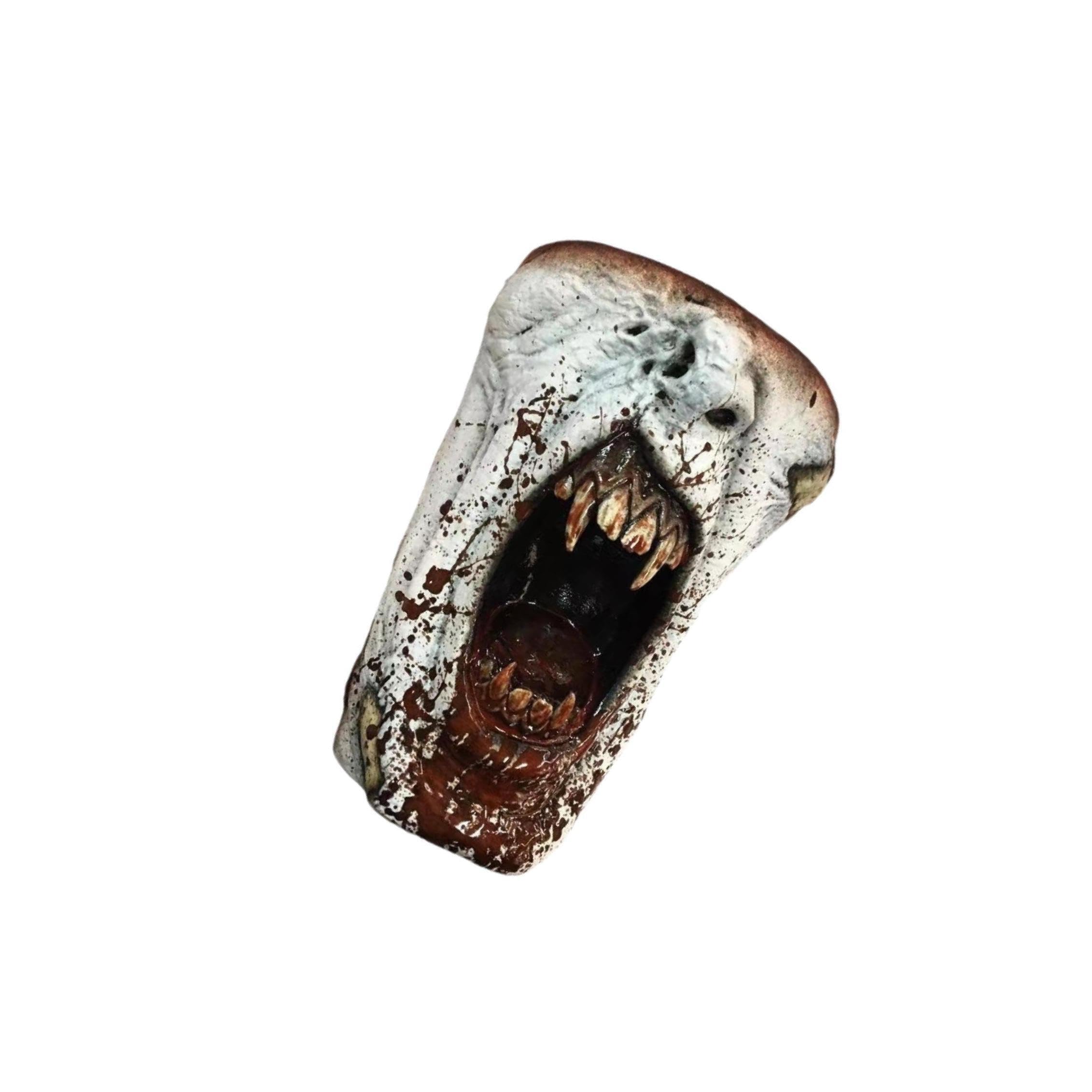 PIXZCSA Halloween Decoration Water Cup Photograph Prop Spooky Half Face Mug Statue For Party Atmosphere Sturdy Etc.