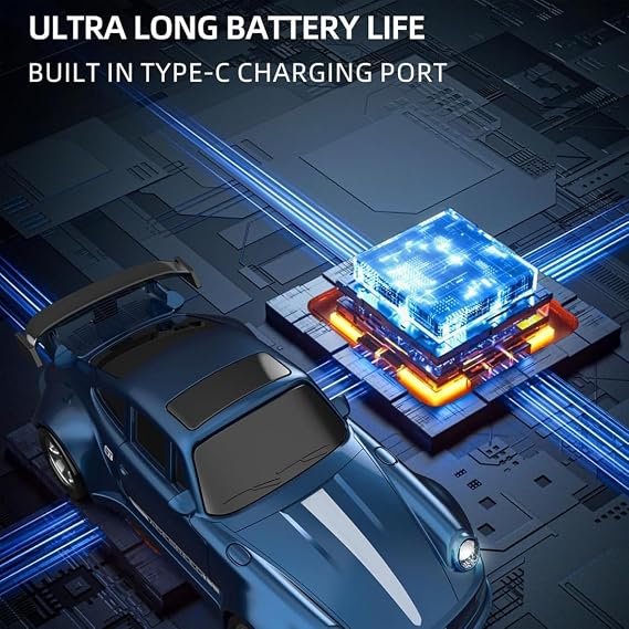 1: 64 Scale Desktop RC Drift Car, 15Km/h 4WD High Speed RTR Mini Racing Drifting Car with LED Lights, 2.4G Remote Control Racing Vehicles Hobby Gift for Adults