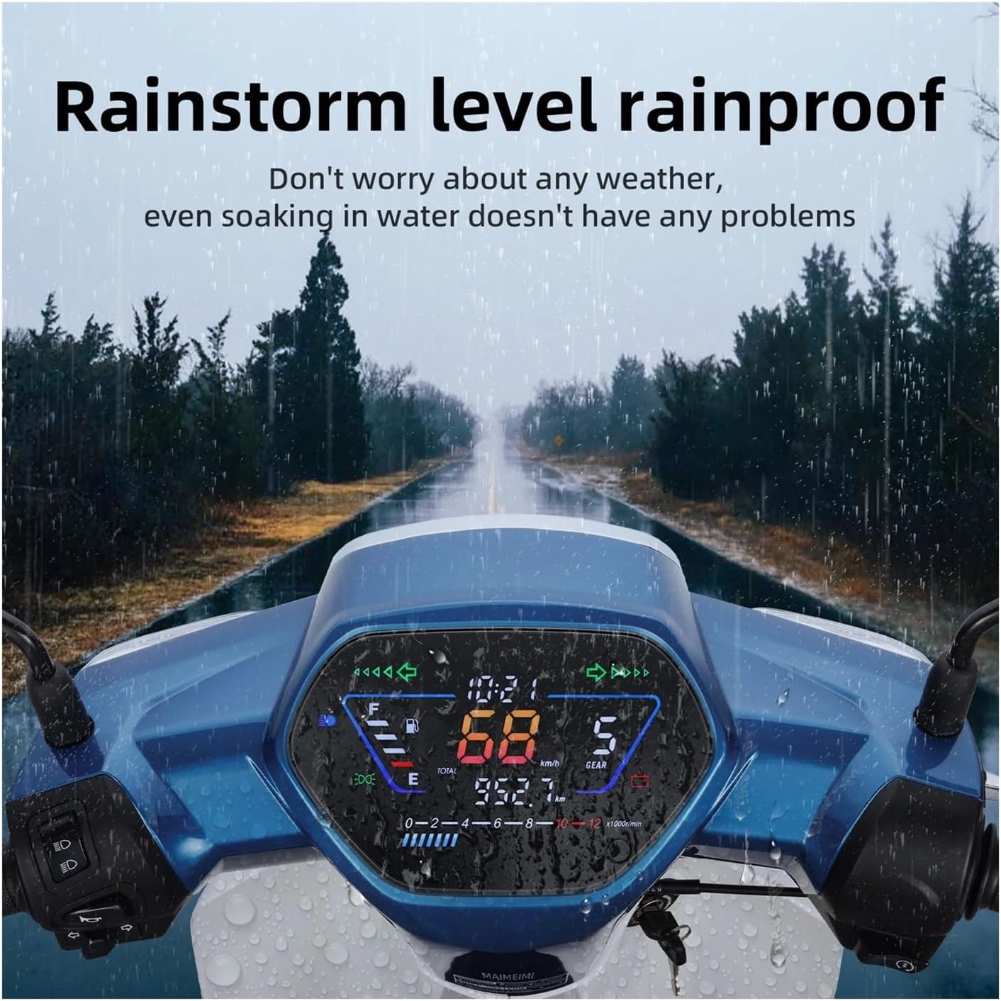 Motorcycle Odometer Speedometer Motorcycle Accessories Digital Dash Universal Tachometer for EX5 Class1 CX DX Wave100 CD100 for Al&PHA Ori Tokyoda DY110-2F