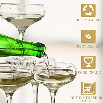 Amazon.com | Zopeal 50 Pcs Champagne Glasses 5 oz Unbreakable