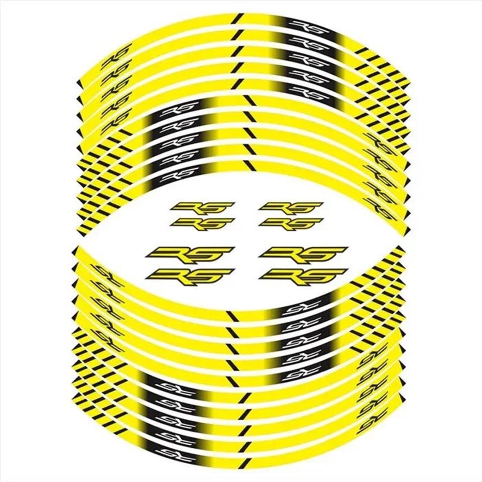 Piwine Style 5 Stickers Motorcycle Wheel Stickers Night Reflective Decorative Rim For Aprilia Rs Rs125(Style 5)