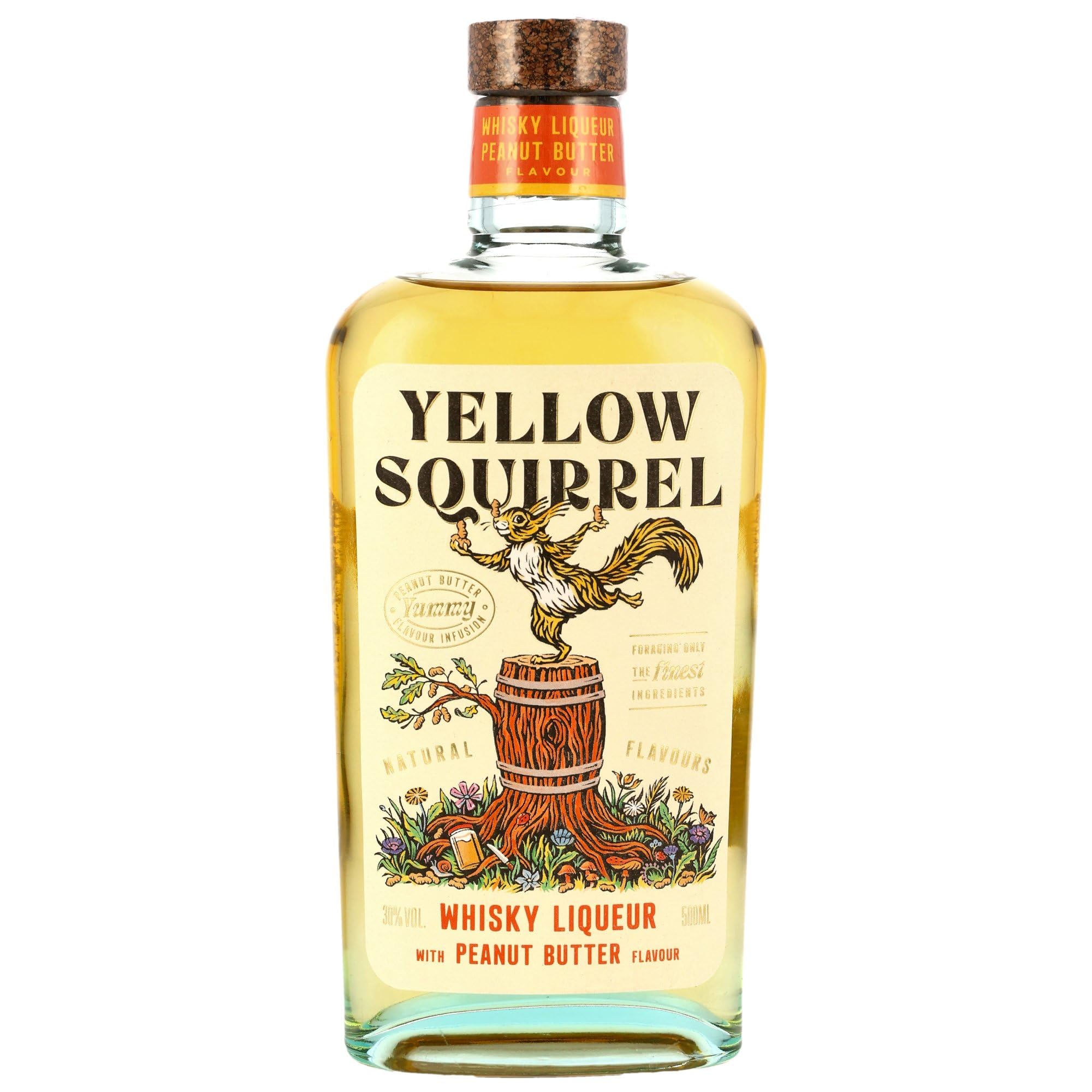 Yellow Squirrel Whiskylikör | Peanut Butter | mit natürlichen Erdnussaromen | 500ml | 30% vol.
