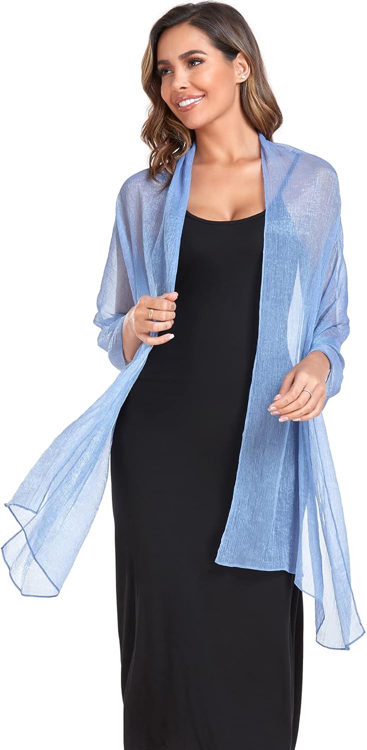 SURVODJA Women Shawls and Wraps for Evening Dress Lightweight Scarf Wedding Guest Shawl Wrap Bridesmaid Scarves - Image 6