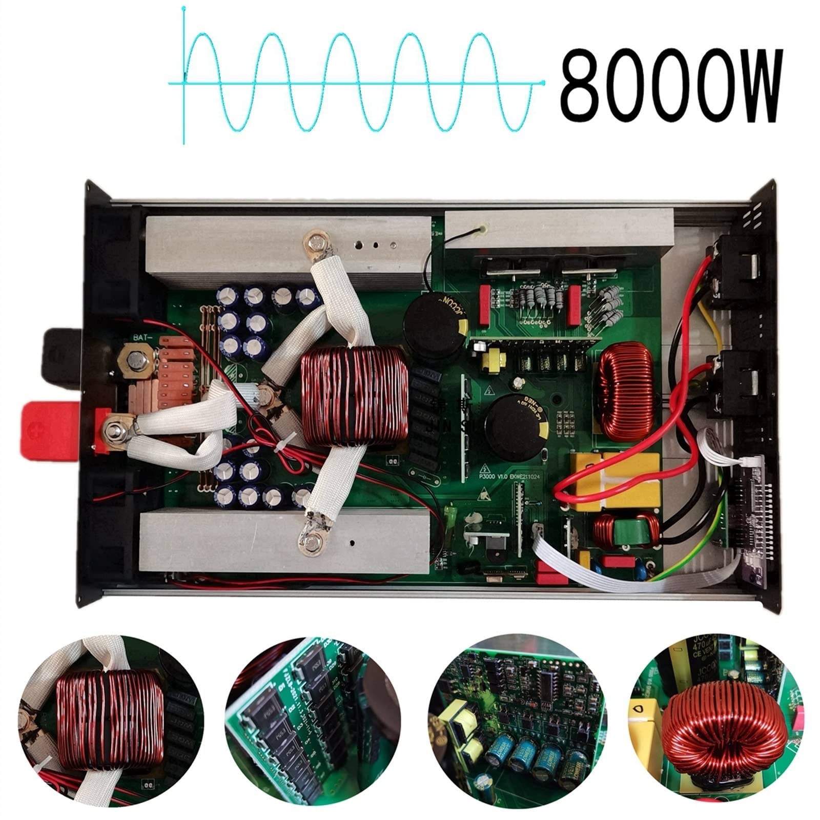 Omvormer Zuivere Sinus Omvormer 12 v 220 DC 12 V 24 V 60 V 72 V Naar AC 110 220 power Converter Zonnepaneel Omvormer 6000 W 3000 W 8000 W 4000 W Laag stroomverbruik(6000W,72V_110-120 60HZ