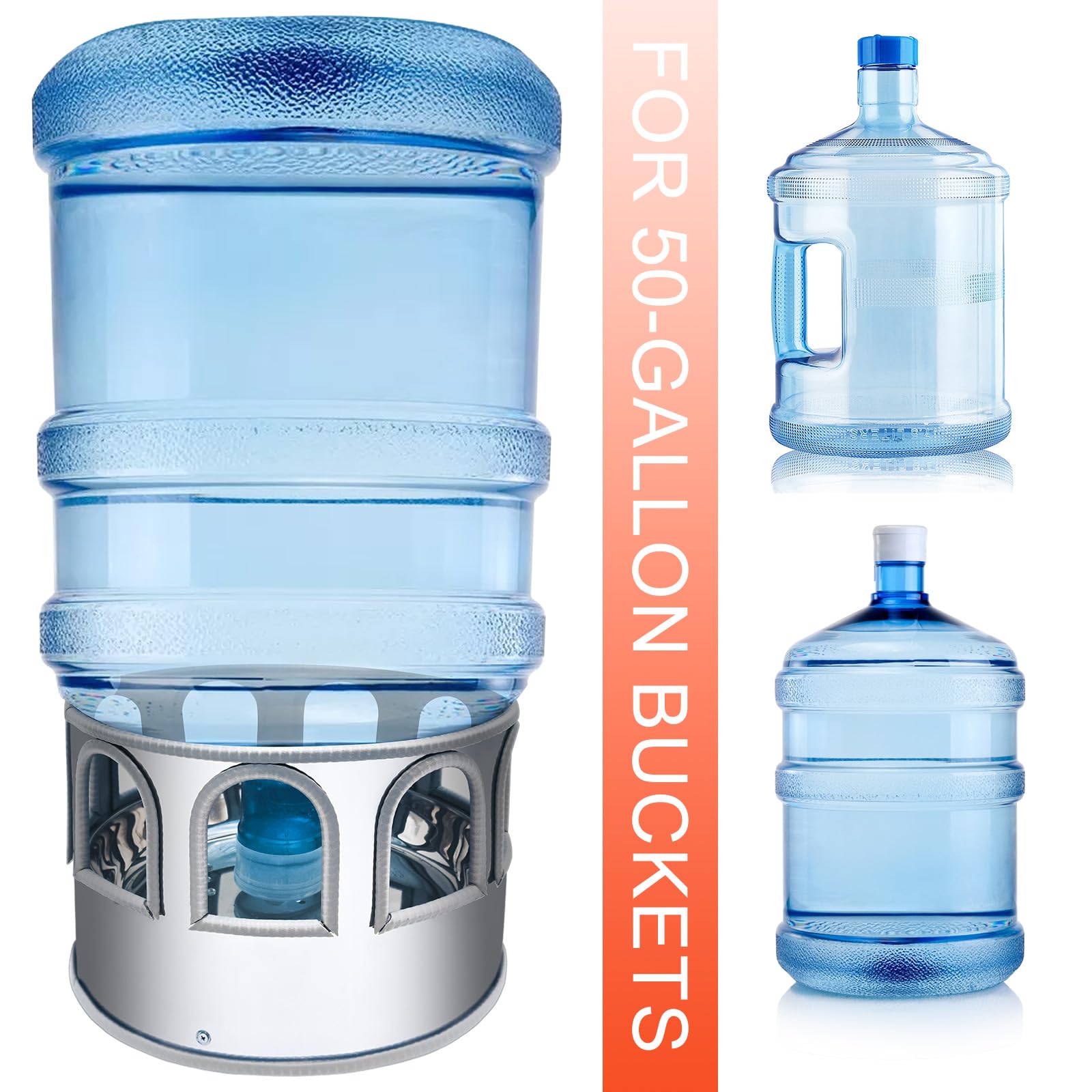 Chicken Water Heater,Heated Chicken Waterer 5 Gallon,Chicken Coop Accessories in Winter for 5 Gallon Buckets,Heated Water Bowl for Chickens, Ducks, Pigeons, (Does not Contain Buckets).