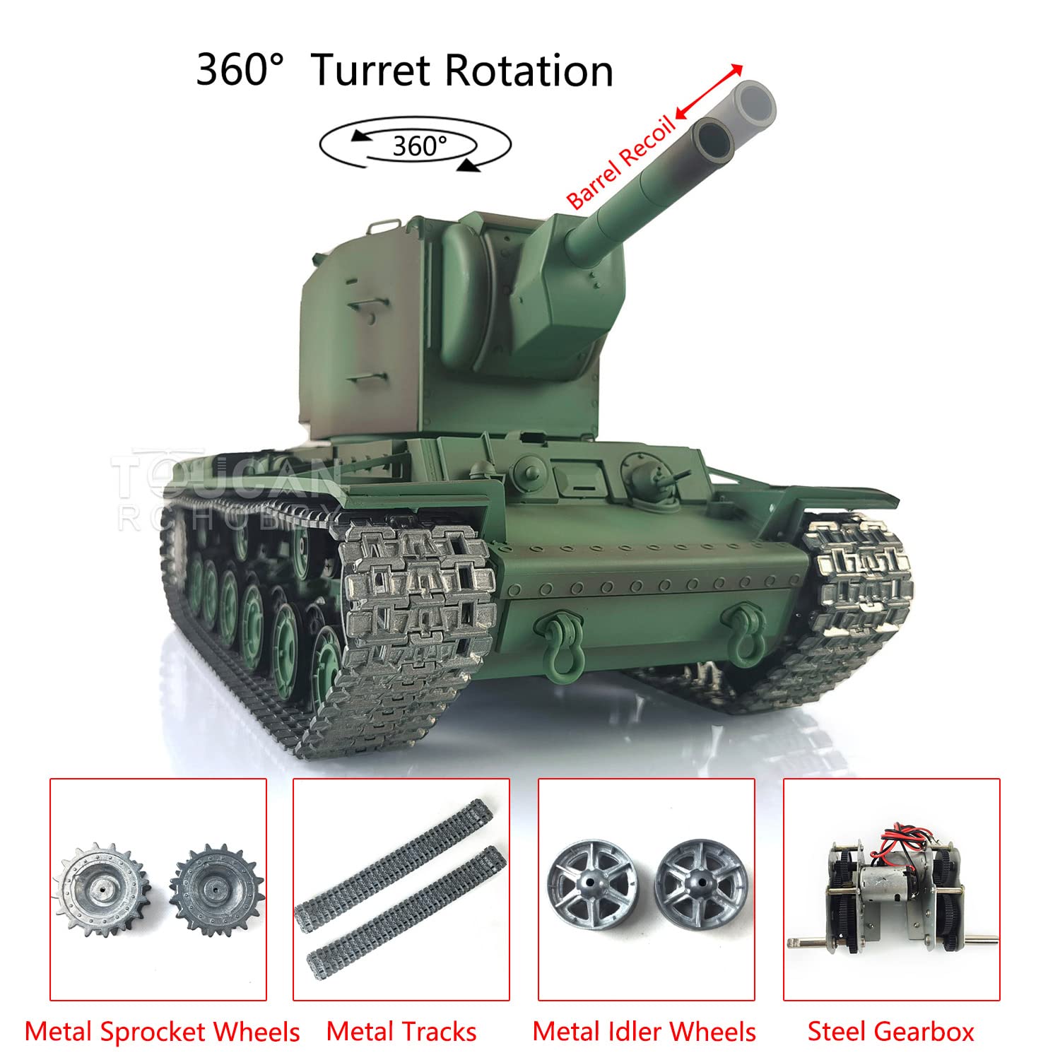 Amazon.com: Upgraded Ver 1/16 Soviet Kv-2 Tk7.0 Rc Tank Gigant