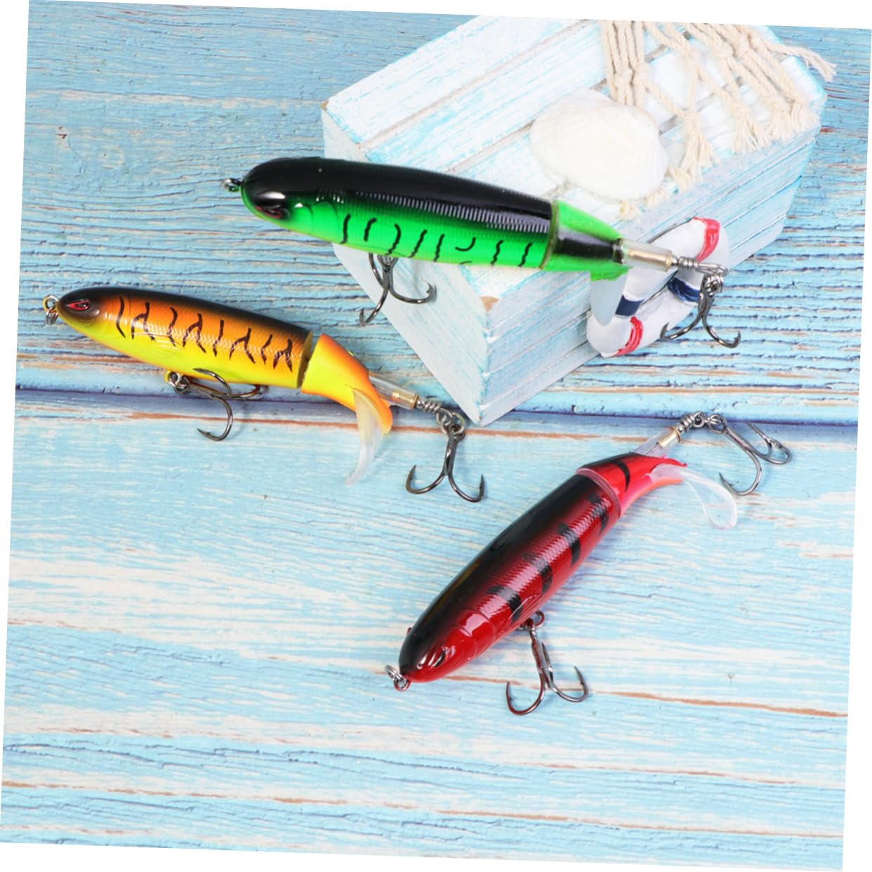 BESPORTBLE Esche da Pesca con da 6 Pezzi Esche da Pesca con Occhi 3D Esche Bioniche Realistiche