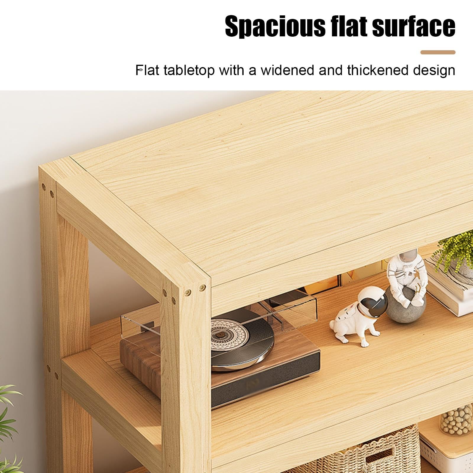 Base per Acquari, Supporto in Legno per Acquario | Legno Massello di Pino, Struttura a 3 Ripiani, Capacità di Carico 100 kg(90x30x70cm/35x12x28in)