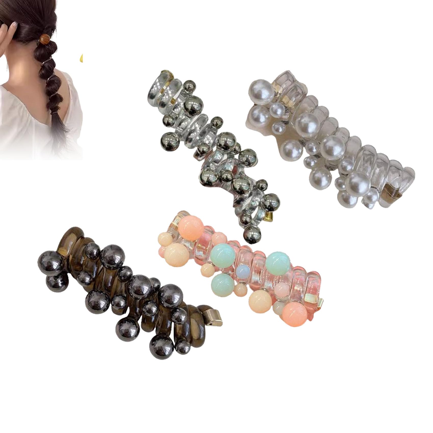 No Damage Soft Elastic Spiral Hair Ties, Colorful Telephone Cord Scrunchies for Ponytails, Phone Cord Hair Ties, for Women & Girls, Spiral Elastic Hair Bands (D)
