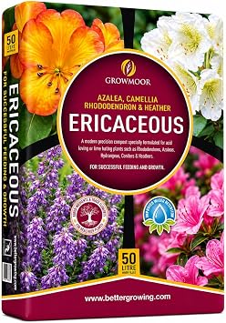 Green Haven Ericaceous Compost 50L for Blueberries, Azaleas, Camellias & Rhododendrons, Premium Acid Soil Compost for Acid Loving Plants