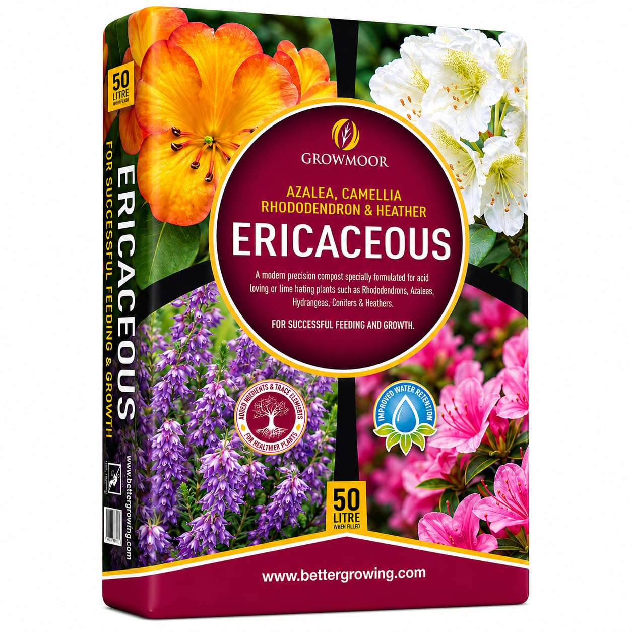 Green Haven Ericaceous Compost 50L for Blueberries, Azaleas, Camellias & Rhododendrons, Premium Acid Soil Compost for Acid Loving Plants