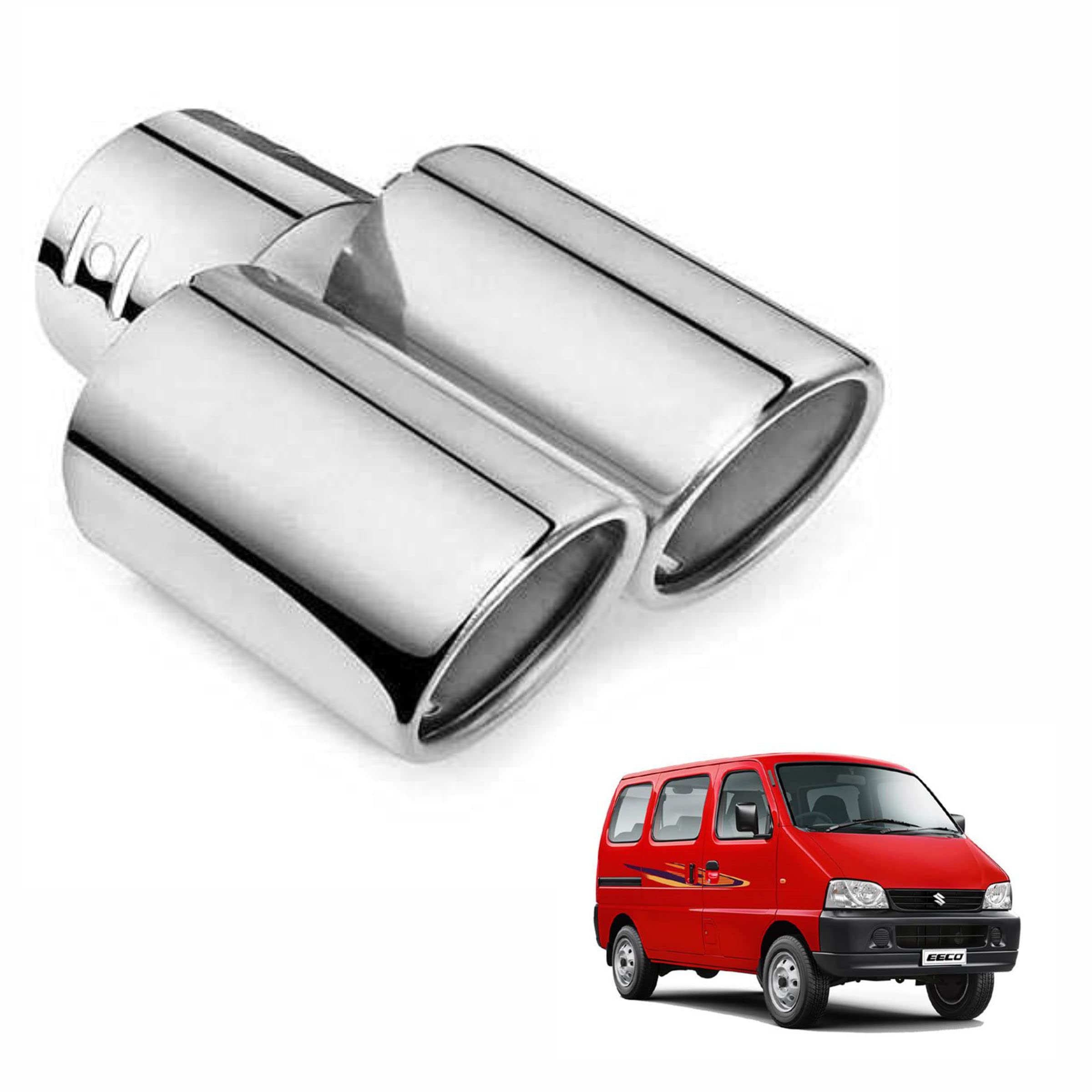 Dual Silencer Exhaust Tip Pipe Rustproof Stainless Steel Muffler Tail End Outlet 1Pcs For Maruti Suzuki Eeco-image-3