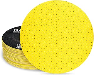 220 Grit 9-Inch Perforated Hook-and-Loop Drywall Sanding Discs, Durable Aluminum Oxide Sanding Pads for Drywall Sanders – Improved Dust Extraction & Long-Lasting Performance (10-Pack)