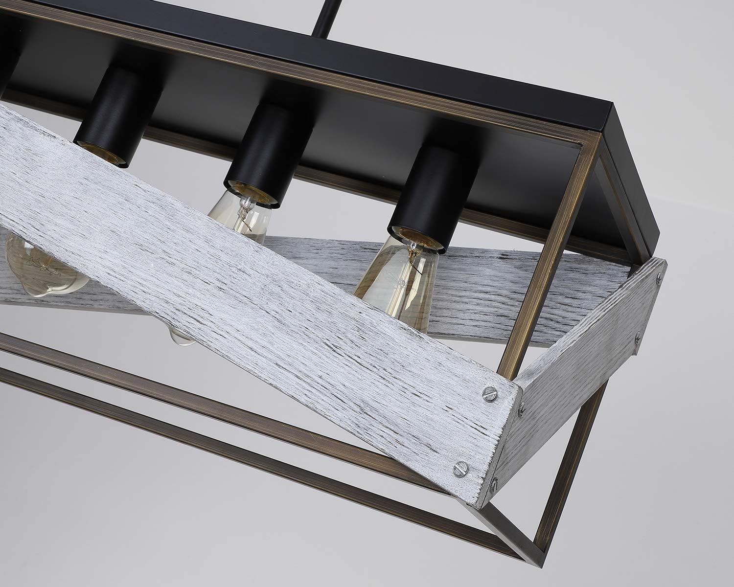Bіg Sаlе Modern Farmhouse Kitchen Island Lighting, Wood and Metal Rectangular Chandelier, 5 Lights Rustic Pendant Light Fixture for Kitchen Island Dining Room, Antique Gold and Black Blасk Frіdау Sаlе 2022 Modern Farmhouse Kitchen Island Lighting, Wood and Metal Rectangular Chandelier, 5 Lights Rustic Pendant Light Fixture for Kitchen Island Dining Room, Antique Gold and Black