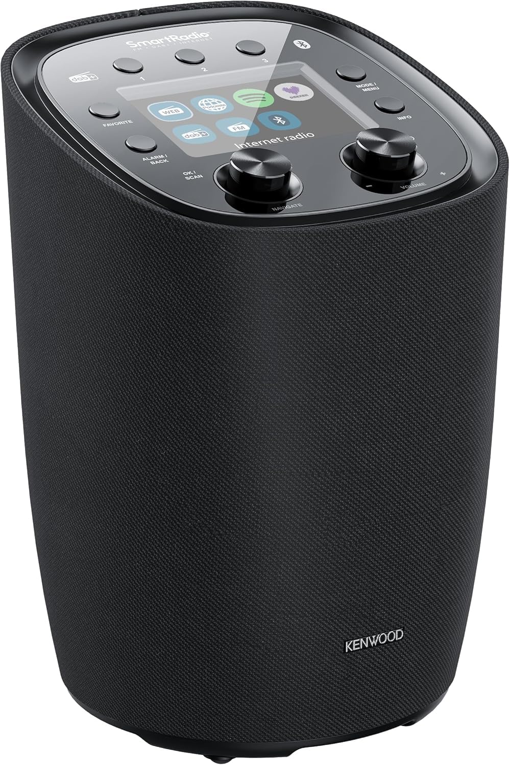 Kenwood CR-ST500S-B - Radio Inteligente con Pantalla TFT a Color de 4", Radio Internet WiFi, Dab+, FM, Spotify (HiFi), Deezer, Bluetooth, estéreo RMS 30 W, subwoofer Integrado, Mando a Distancia,