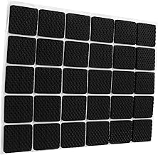 ZIBUYU® 30PC Chair Leg Floor Protector, Self Adhesive Non-Slip Square Black Furniture Pads Balance Chair Leg Pads Anti Scratches Reduce Noise for Floor Protection, Hardwood, Tile, Marble