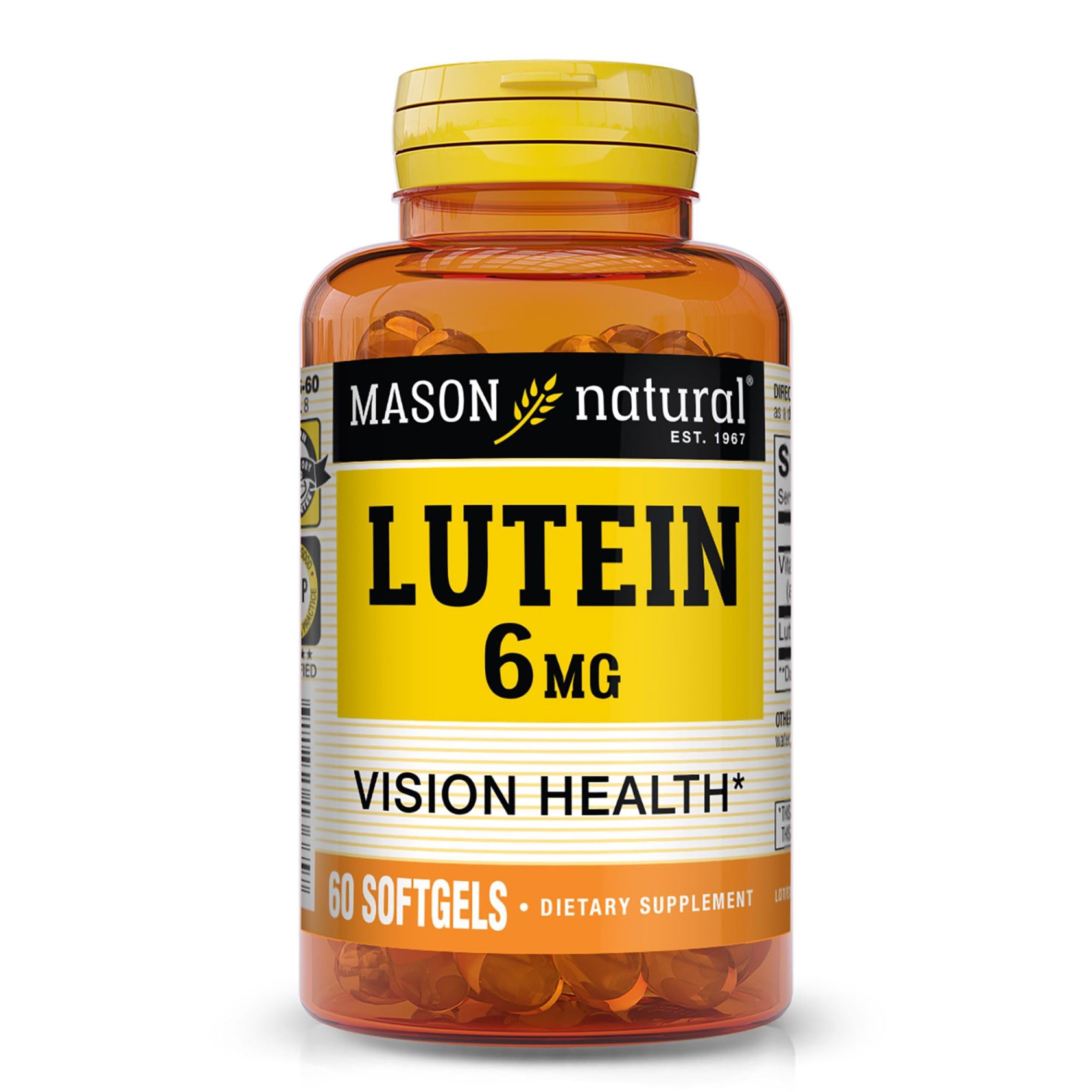 Mason Natural Lutein 6 mg with Vitamin E, 2 Month Supply, Healthy Vision & Eye Function, Supports Normal Eye Health