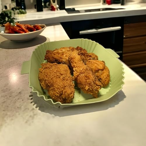 Miniatura 2 de Paquete de 2 forros para freidora de aire, forros de silicona reutilizables para olla instantánea Vortex Plus de 6 cuartos de galón, freidora de