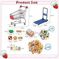 Vista 2 de Set de 175 piezas de cajas de mensajería en miniatura para centro comercial, cajas de envío, modelos de carritos de mano de mini supermercado 1:12