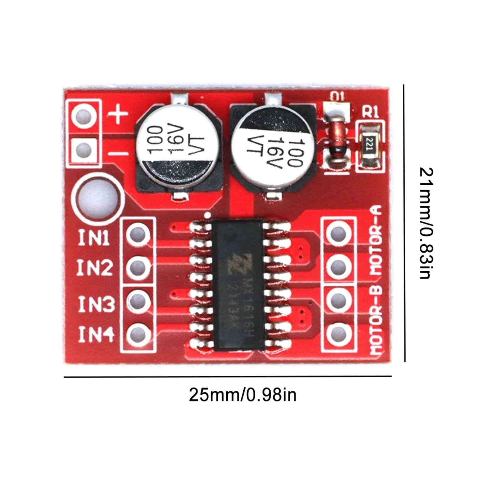 Módulo controlador L298N, CC 2 V-10 V, 1,5 A, velocidad PWM, de motor paso a doble puente H